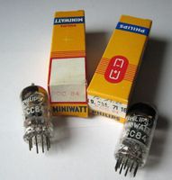 2 Röhren / Radioröhren PCC84 (2fach Triode), Philips