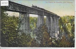 La Viaduc de Grandfey pres Fribourg - Litho