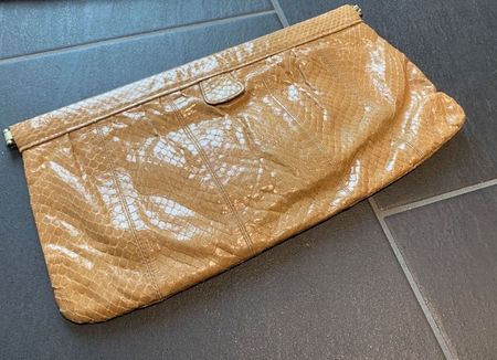 Vintage Clutch aus echtem Schlangenleder, ab 1.-