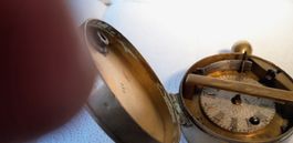 Kontrolluhr J. Burk Original Messing Gehäuse gebraucht