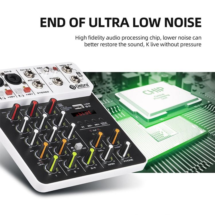 Console di mixaggio: PC-Aufnahme-Mischpult 4 Kanäle Bluetooth Audio-Interface – Nuovo e nell'imballaggio originale da Genève venduto da Top-Trend 9