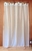Vorhang / GARDINE mit Schlaufen Creme & Mokka  140 x 216 cm