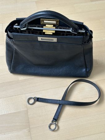 Tasche FENDI PEKABOO schwarz/zucca