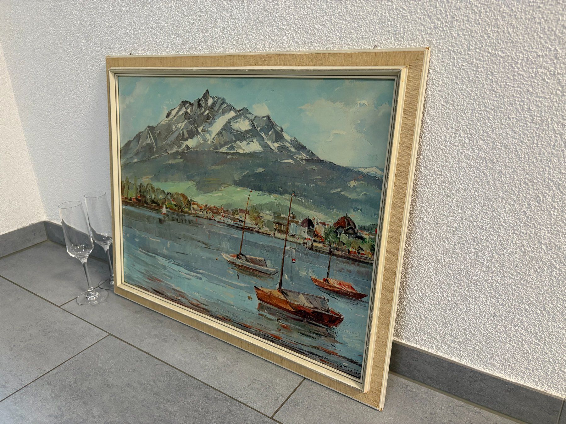 Gemälde: 68 x54/ Kunstdruck Vierwaldstättersee – Gebraucht aus Ottenbach von TimelessEmotions. 3