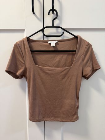 Amisu Top, Gr. S, Braun T-Shirt