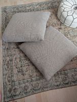 Sitzkissen beige/dunkelbraun