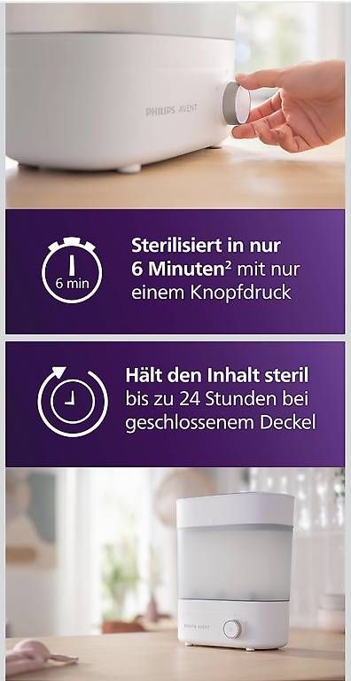 Philips Pasti del neonato: Sterilisator Philips Avent mit Trockenfunktion – Usato da Ebikon venduto da mlachmann 1