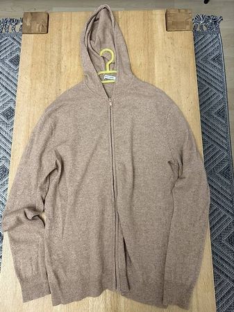 Perfect Cashmere Zip Hoodie, 100 % Kaschmir, Grösse L