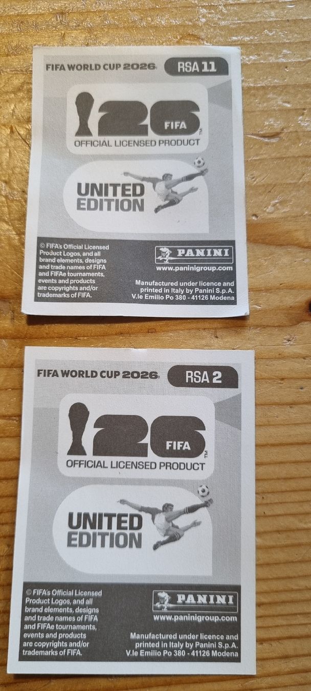 Panini Carte collezionabili: Panini RSA – Nuovo (secondo la descrizione) da Tenniken venduto da Bi