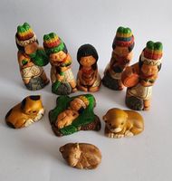 Peru: wunderschöne Keramik Krippe Figuren, Iquitos (9) Neu!!