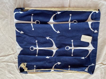 Sac à dos tissus bleu avec ancres NEUF