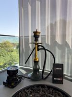 Shisha Set with Charcoal Burner and box of Charcoal