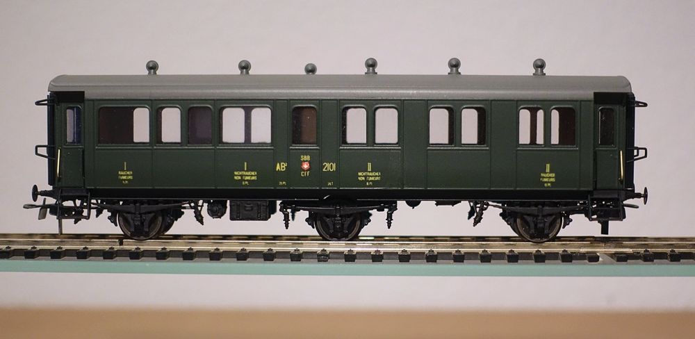 Wagon Fulgurex O-2544-1 DB Vert époque 1928 – échelle O, Neuf, Laiton Peint