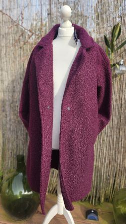Manteau bordeaux bouclettes ZEBRA, taille M, NEUF 
