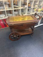 Servierwagen Holz Messing Klappbar Vintage Zustand Gut