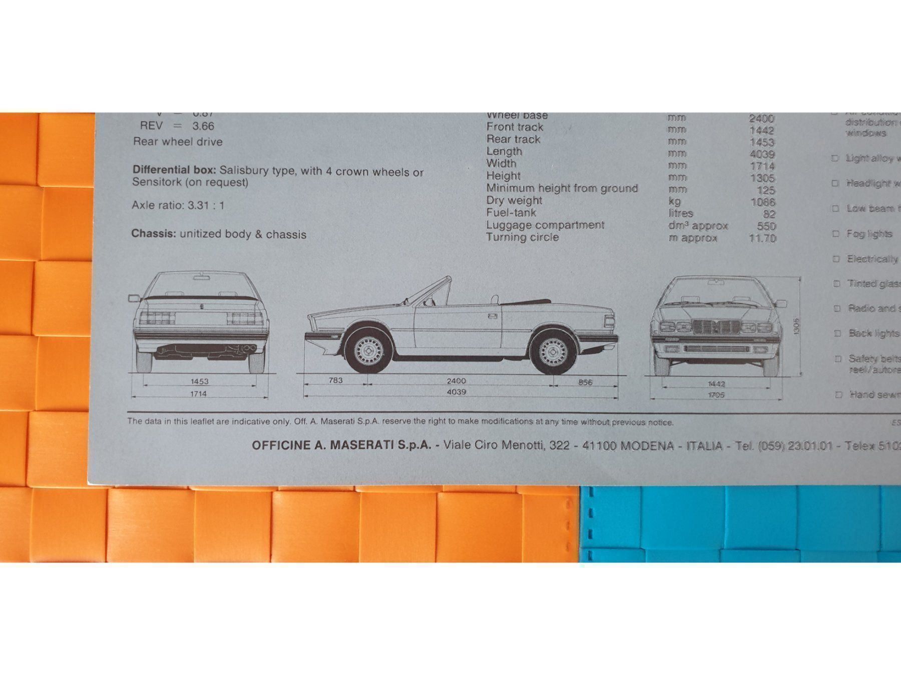 Riviste & Magazine: MASERATI SPYDER - Prospekt / Katalog – Nuovo (secondo la descrizione) da Viganello venduto da CARLiteratur 3