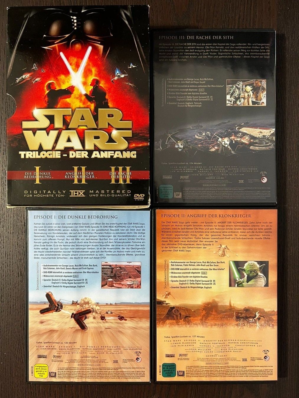 Tutti i DVDs: Star Wars - Teil 1 bis 3 – Usato da Zürich venduto da FilmFreunde 3