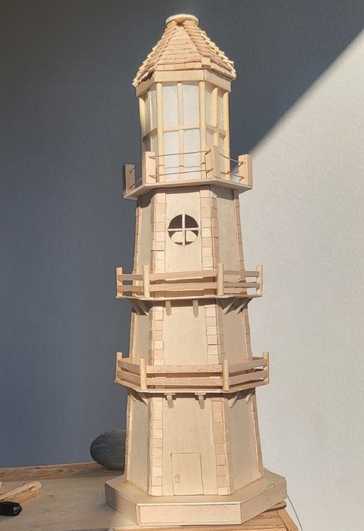 Handmade Wooden Lighthouse with Beautiful Details (Neu (gemäss ...
