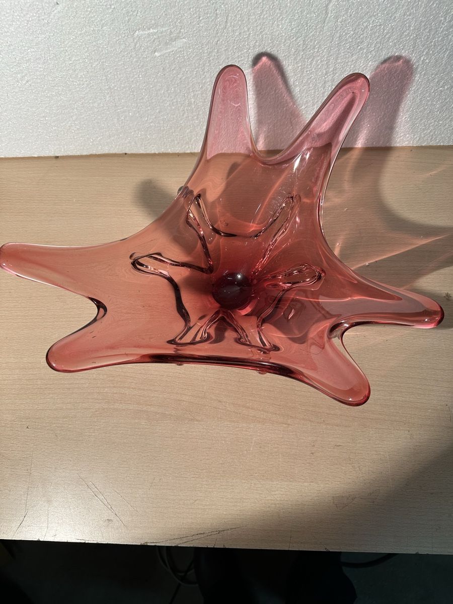 Ciotole: Coupe décorative en verre rose – Usato da Lausanne venduto da artnouveau04 2