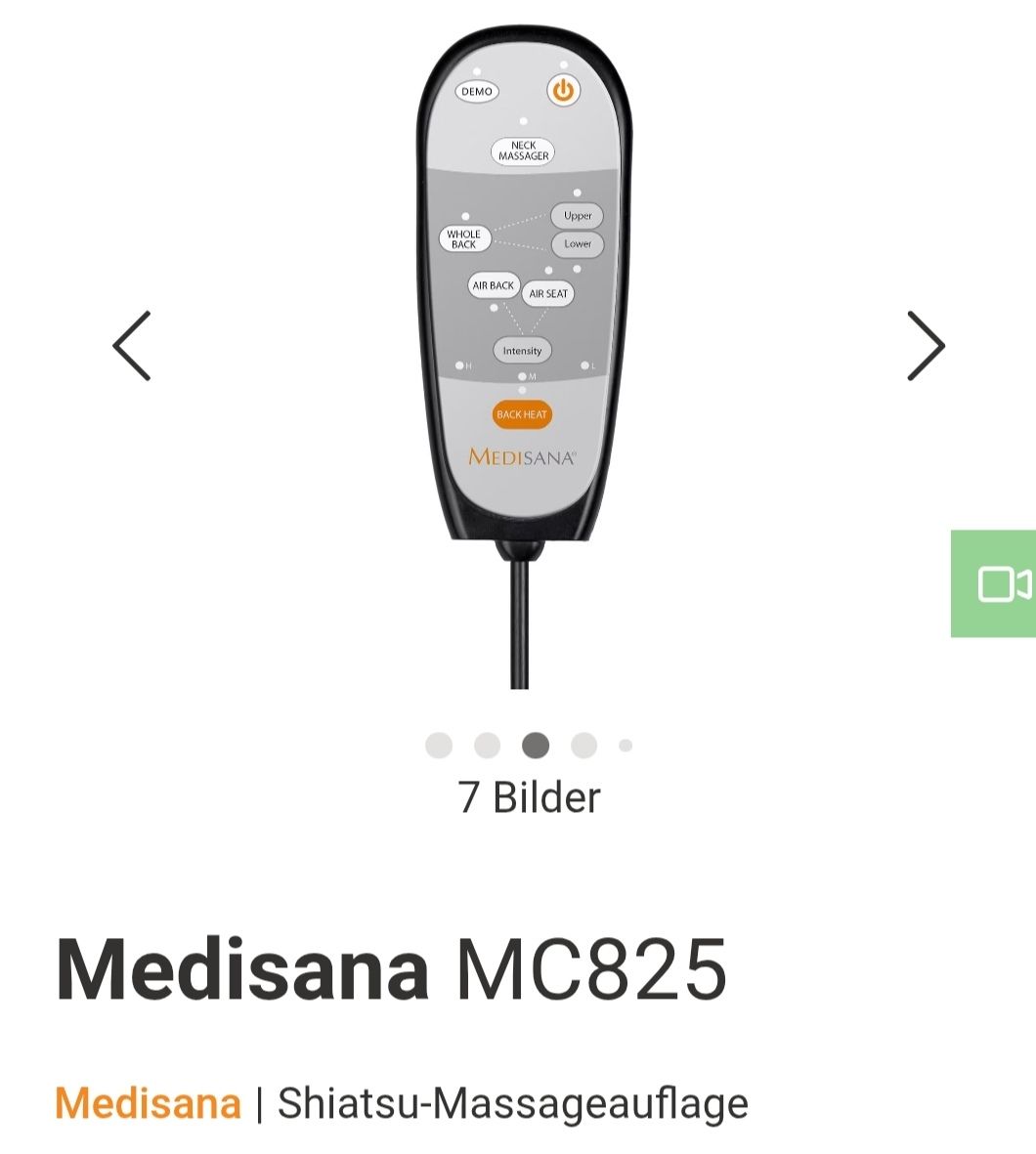 Medisana Dispositivi per massaggi: Medisana Massage Sitzauflage – Usato da Wattenwil venduto da TabeaK 2