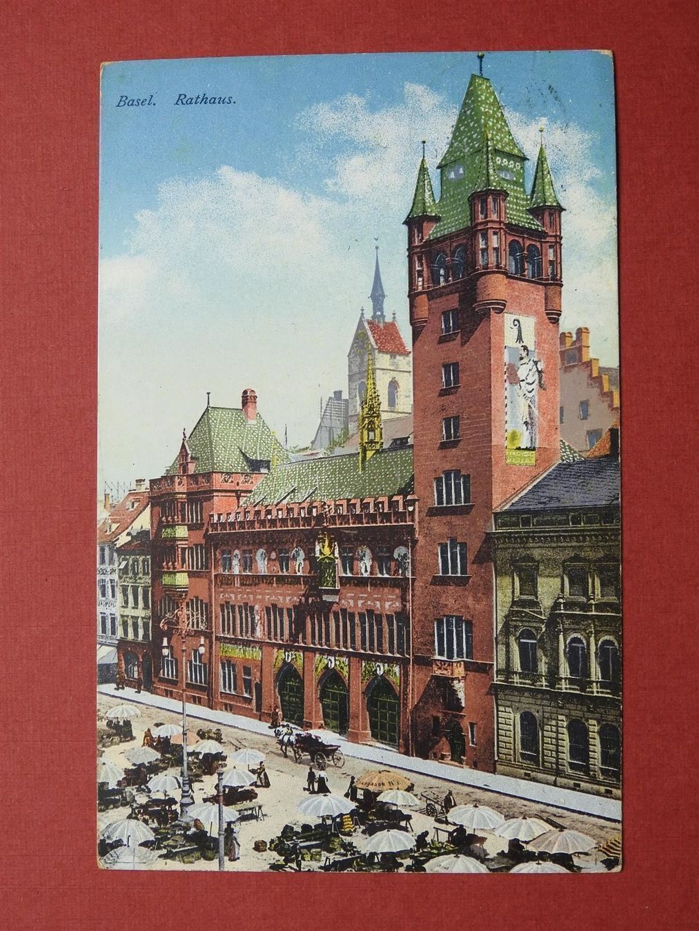 Cartoline postali: Basel - Rathaus - Markt – Usato da Rain venduto da 999-800-K