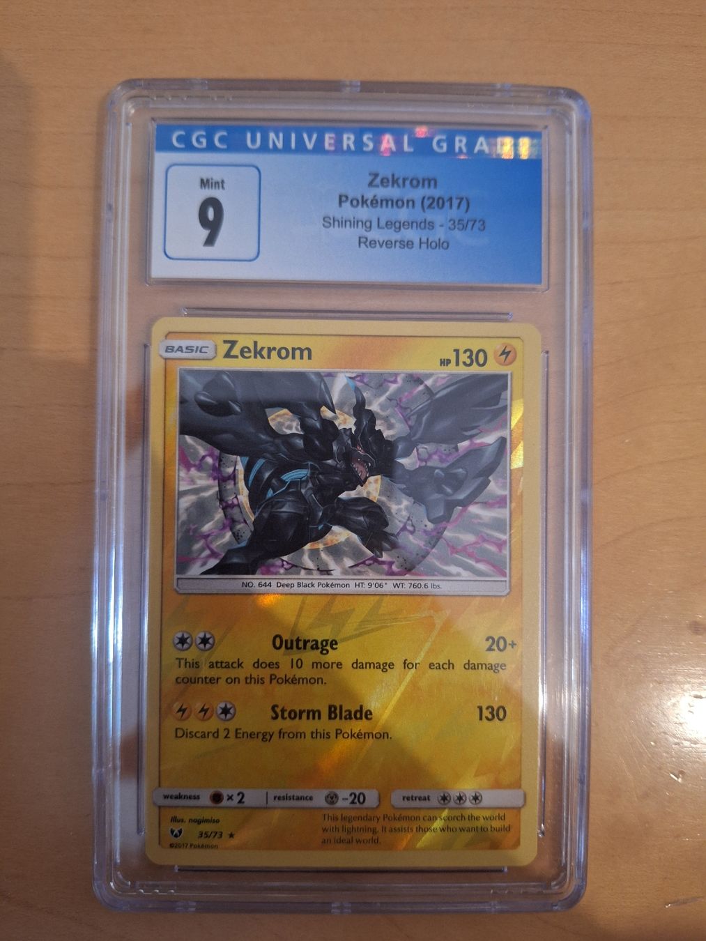 Pokémon Carte collezionabili: Pokémon Zekrom 35/73 Shining Legends Reverse Holo Grade 9 – Usato da Hunzenschwil venduto da oli23