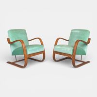 Bugholz Polstersessel 2er Set // Alvar Aalto zugeschr.