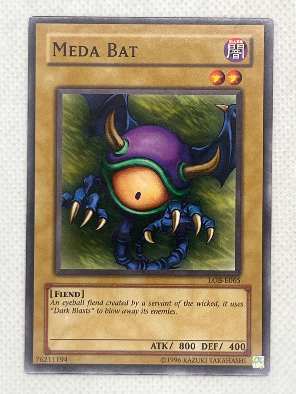 Yugioh Carte collezionabili: Yu-Gi-Oh Karte Meda Bat LOB-E065 – Usato da Hinterkappelen venduto da Kim1992