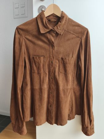 Wildleder Hemd Massimo Dutti Gr. L