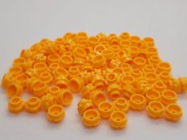 Lego 100 Stk. Flower 1x1 in orange-gelb