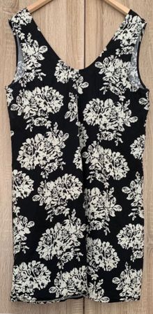 Bio Baumwolle Marke Bonprix Kleid Gr 44 schwarz weiss