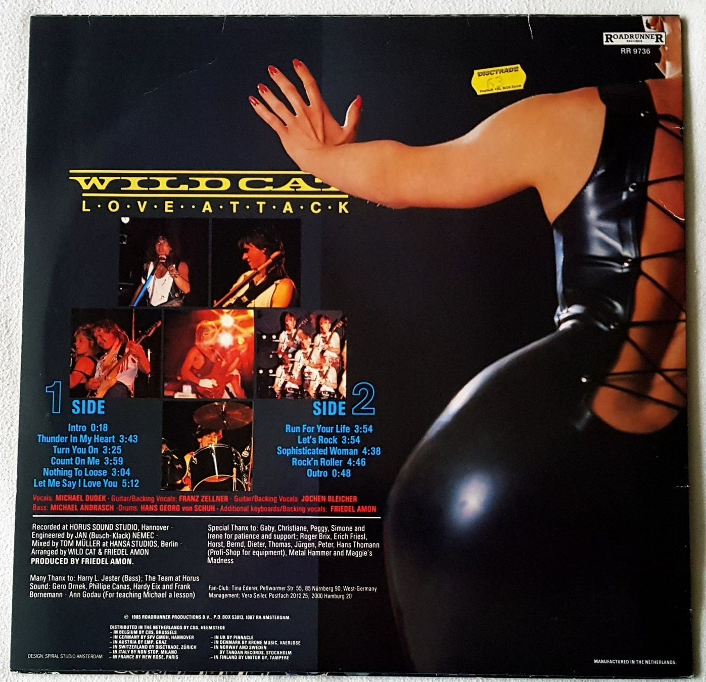 Dischi in vinile: Wildcat – Love Attack - LP - 1985 - First Press - Roadrunner – Usato da Uster venduto da Zardodel 1