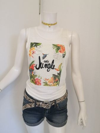 🤩MANGO LEINEN TOP ECRU & JUNGLE-DRUCK NEU & D&G P.