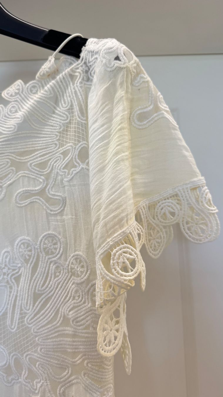 Kleider: Robe vintage en lin blanc cassé – Gebraucht aus giffers von sev_c9x9 3