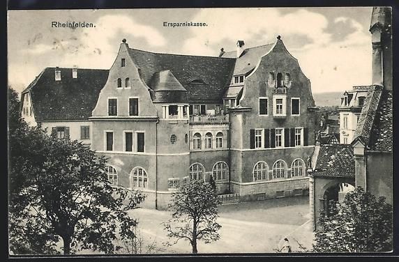 Cartoline postali: AK Rheinfelden, Ersparniskasse, 1907 – Usato da Berlin venduto da bartko-reher