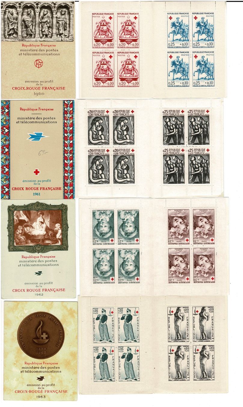 Tutti i francobolli: Croix Rouge 1960-63 4 Heftchen ** – Nuovo (secondo la descrizione) da Lausanne venduto da Whorvath