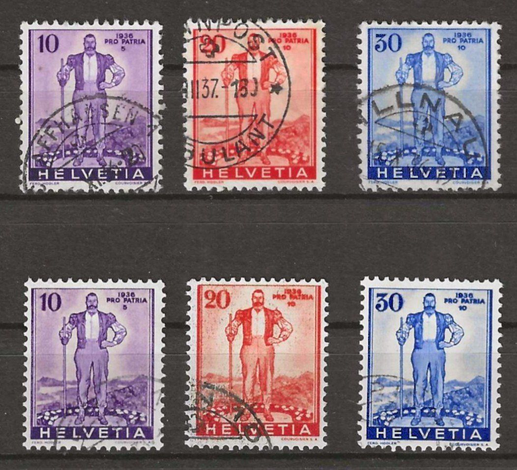 Tutti i francobolli: 1936 : Sondermarken W2 - W7 : KP 260.-- – Usato da Gümligen venduto da Geniusbuy