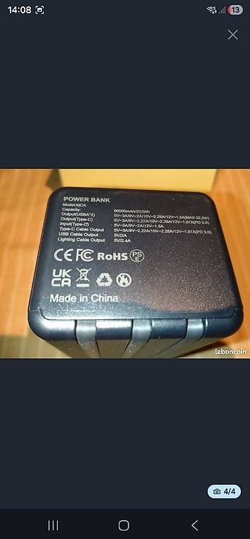 Accus & piles: Batterie 60000 mAh  – D'occasion à Haute-Nendaz par nas_8lxr