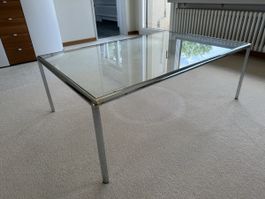 Vintage Couchtisch Glas Chrom Gestell guter Zustand