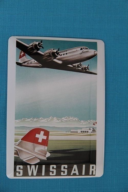 Cartoline postali: Swissair, Blechpostkarten, 4 Stück, neu – Nuovo (secondo la descrizione) da Nesselnbach venduto da ubourson 1
