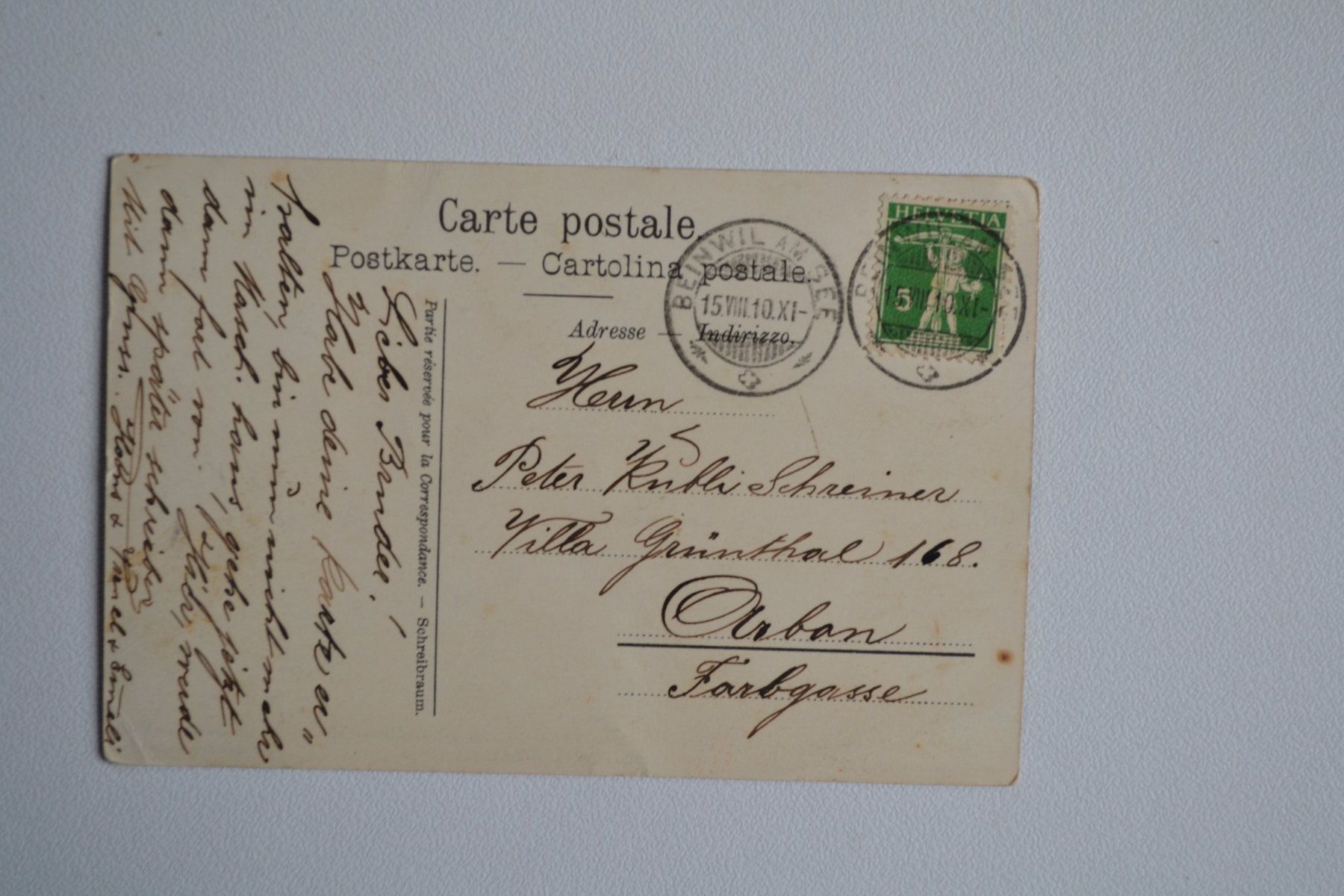 Cartoline postali: AK Beinwil am See – Usato da Beinwil am See venduto da kajak55 1