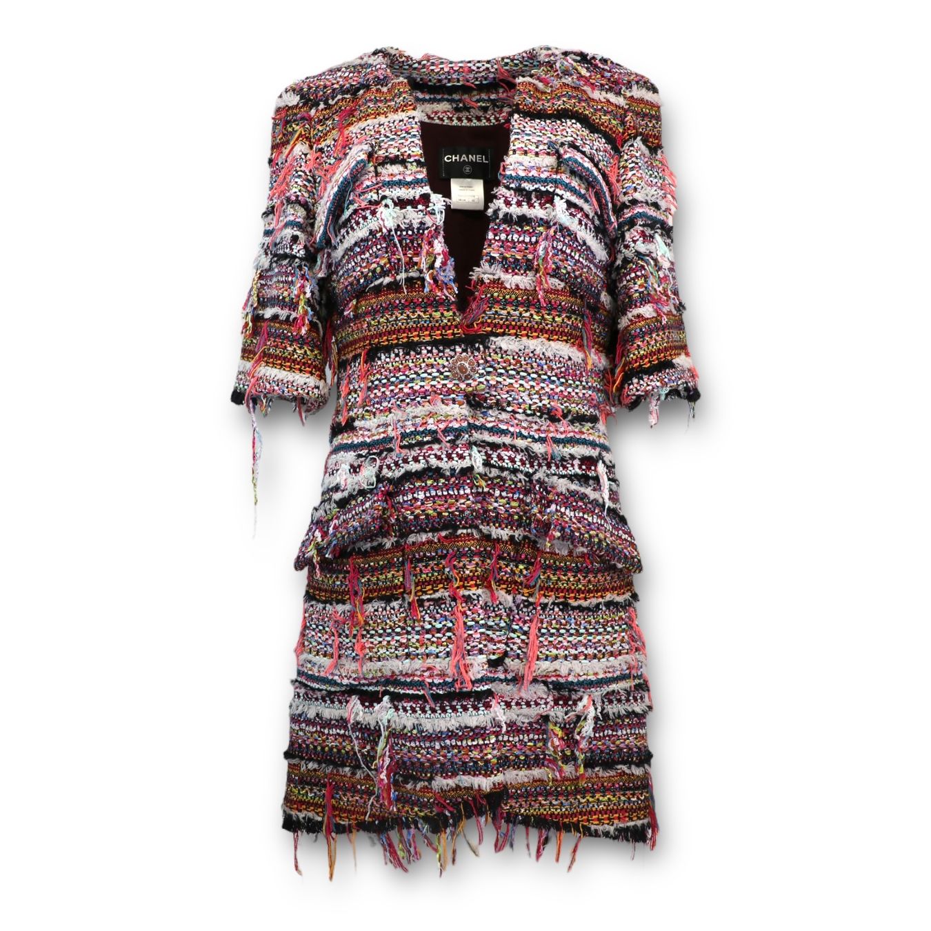Chanel Giacche: Chanel Tweed Jacke multicolor Gr. 40 – Usato da Binningen venduto da Designerlabels