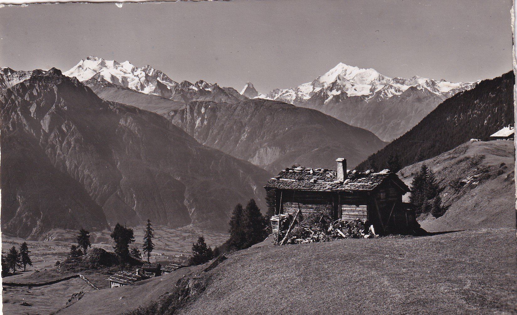 Ansichtskarten: Golmenegg bei Riederalp 1946 – Gebraucht aus Cormoret von Pascalll2001