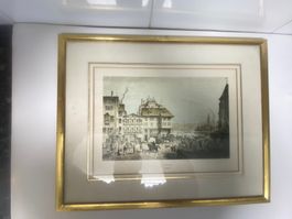 Bild Zürich Sonnenquai Lithografie des Original v. 1878 235