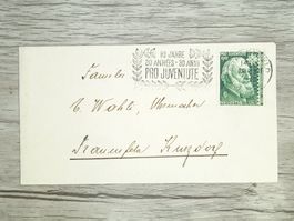 TR80 Enveloppe + Timbre Suisse 1942 PJ