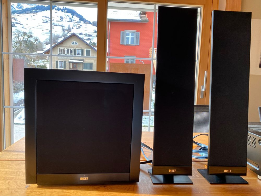 KEF Flachboxen T301 / KEF Subwoofer T2 / Pioneer VSX 924 Rec Kaufen