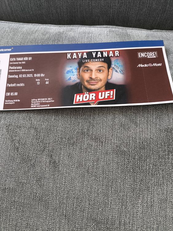 Kaya Yanar Ticket - Hör uf! 02.03.2025 (Gebraucht) in Jonschwil für CHF ...