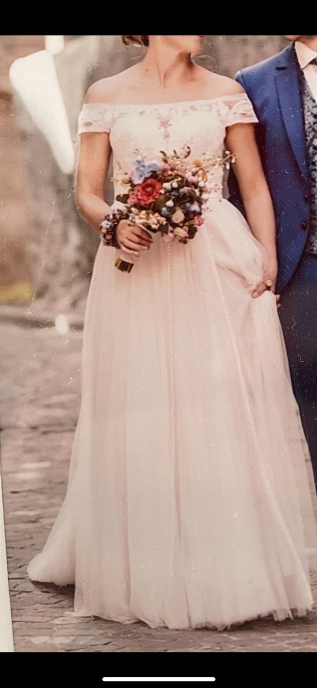 Vestiti: Romantisches Brautkleid Boho Spitze Tüll Gr. 34/36 – Usato da Bassersdorf venduto da EvelynSchmid 5