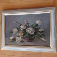 Ölbild auf Leinwand, Rosenmotiv, Bild