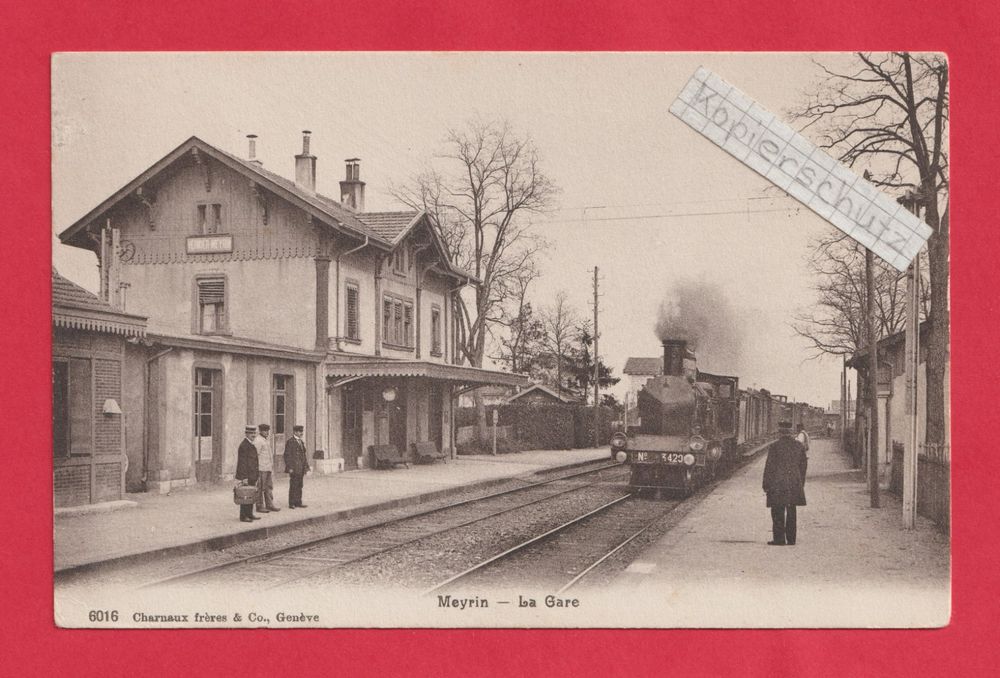 Meyrin (GE) La Gare Station mit Bahn Kaufen auf Ricardo